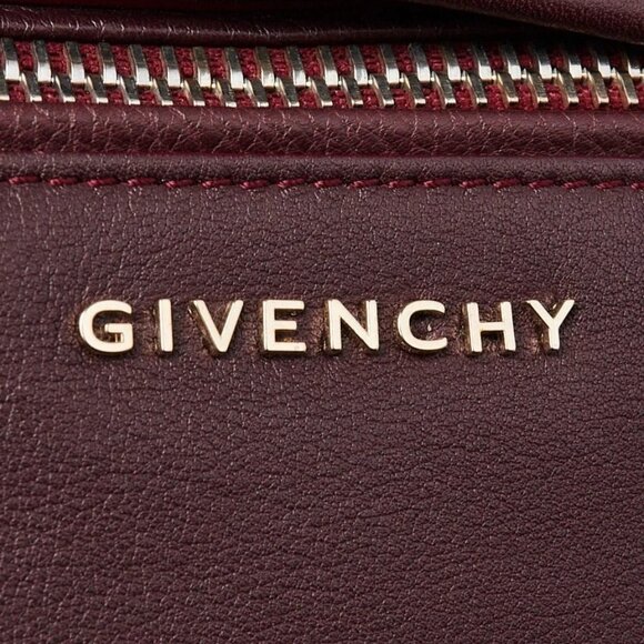 Givenchy Burgundy/Beige Leather Pandora Pure Small Bag - Picture 7 of 12